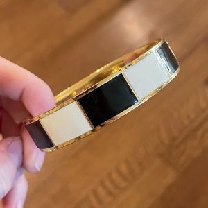J CREW black and white enamel bangle
